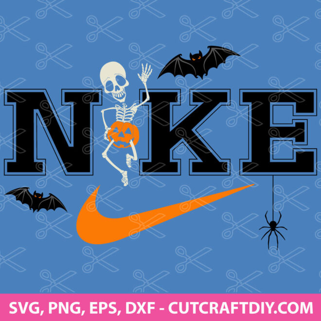 Skeleton Nike Halloween SVG