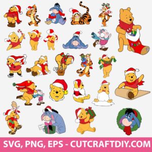 Winnie the Pooh Santa SVG