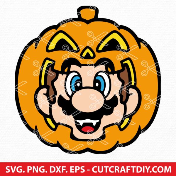 Mario Bros Halloween SVG PNG DXF EPS Cut Files for Cricut and Silhouette