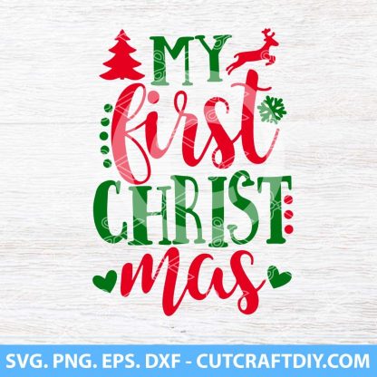 Baby First Christmas SVG