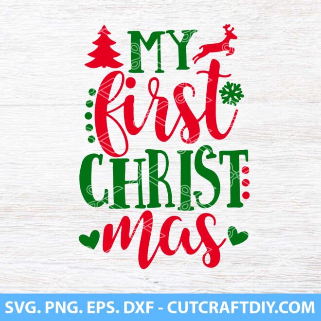 Baby First Christmas SVG