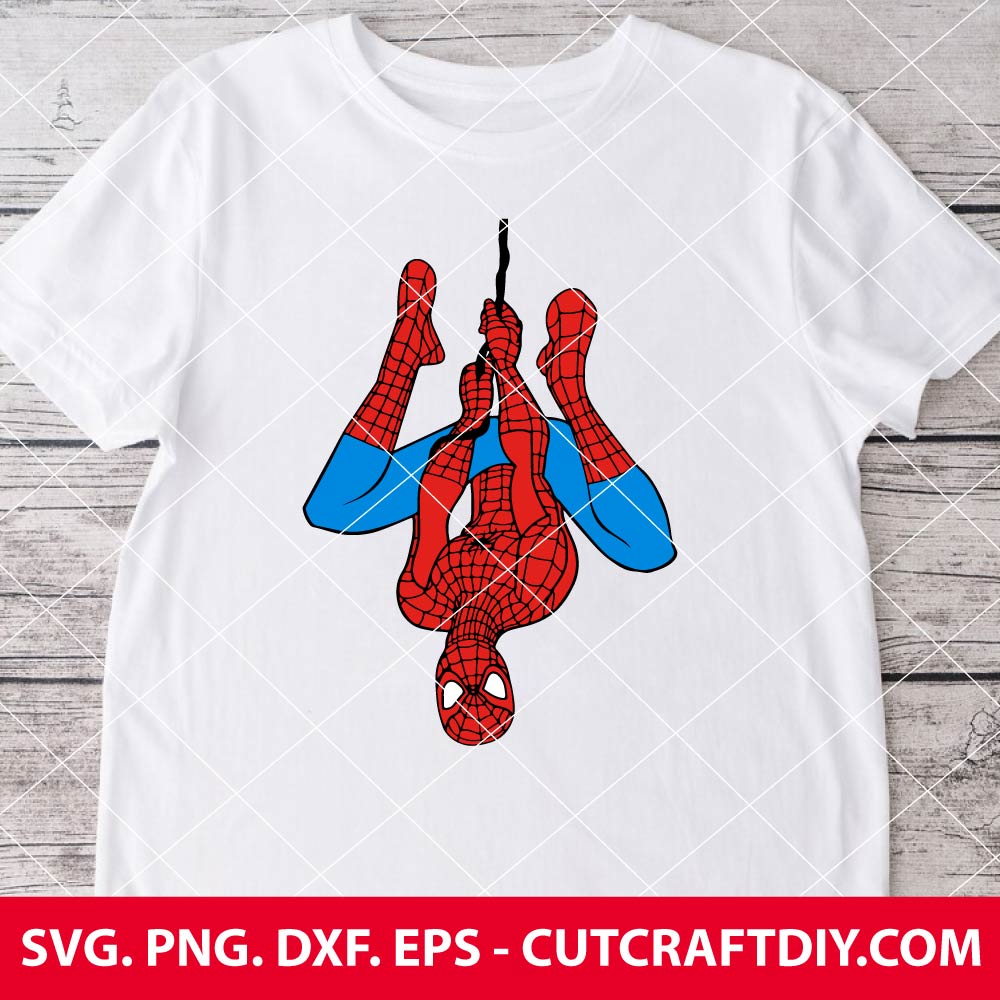 Spiderman Hang Upside Down Svg Spiderman Svg Superhero Svg Png Dxf