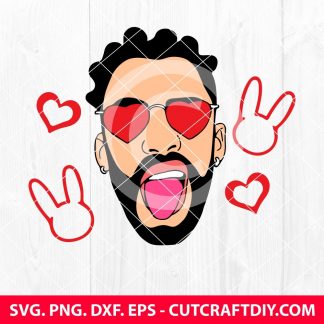 Bad Bunny Valentines SVG
