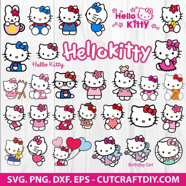 Kawaii Kitty SVG Bundle