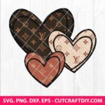 Louis Vuitton Heart Pattern SVG