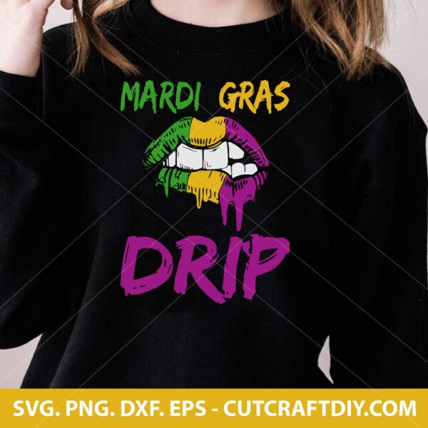 Mardi Gras Drip SVG