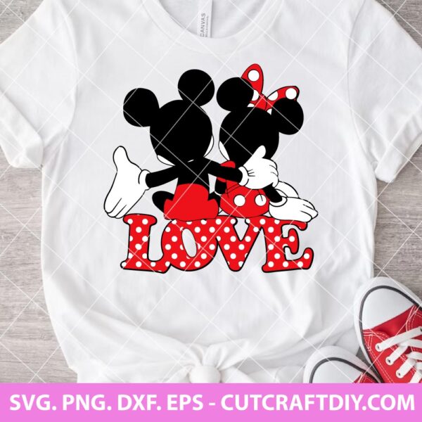 Micke and Minnie Love SVG