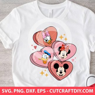 Mickey and Minnie Valentine's Day SVG