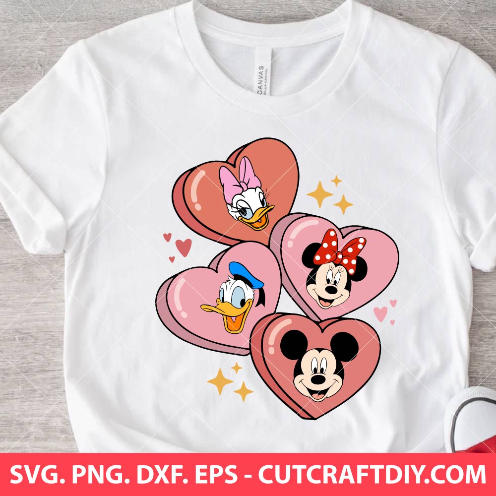 Mickey and Minnie Valentine's Day SVG