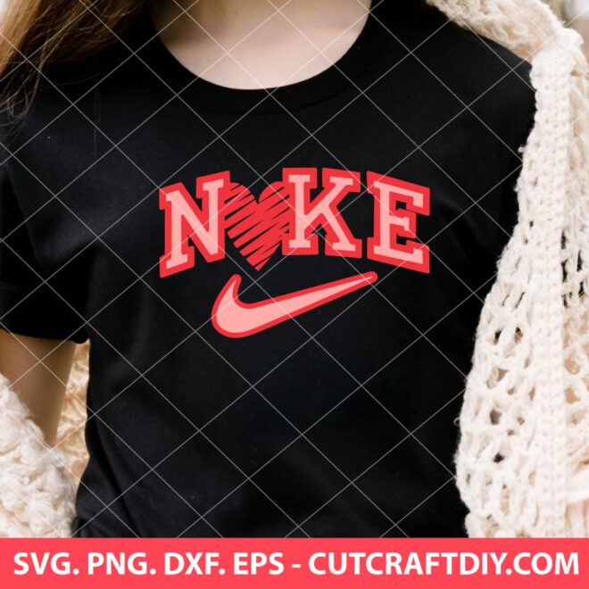 Nike with Heart SVG