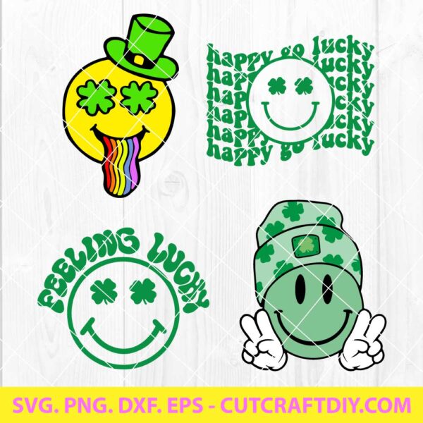 Shamrock Smiley Face SVG