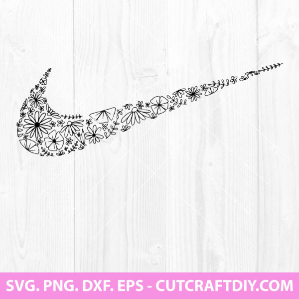 Floral Swoosh SVG