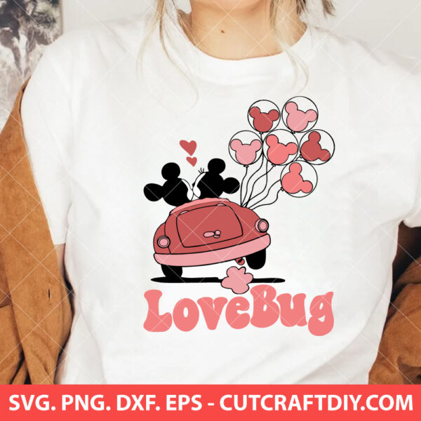 Mickey and Minnie Lovebug SVG