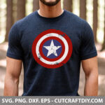 Captain America Distressed Shield SVG