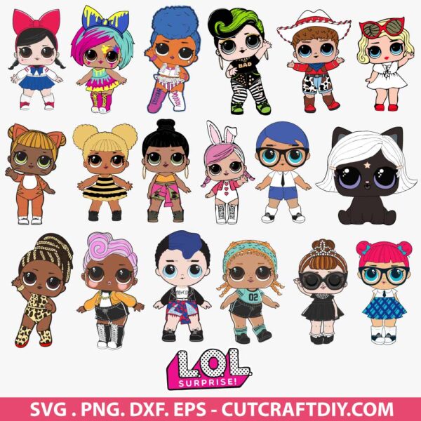 LOL Surprise Dolls Bundle SVG