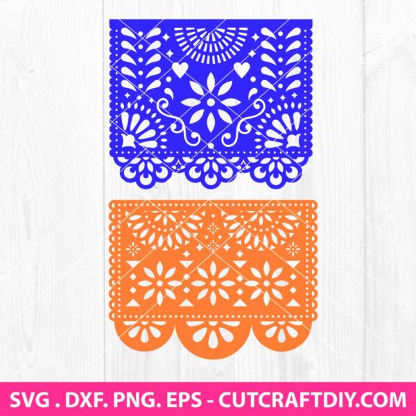 Mexico papel picado banner SVG