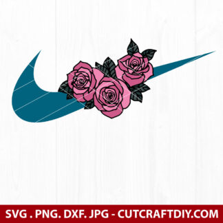 Nike With Flower SVG