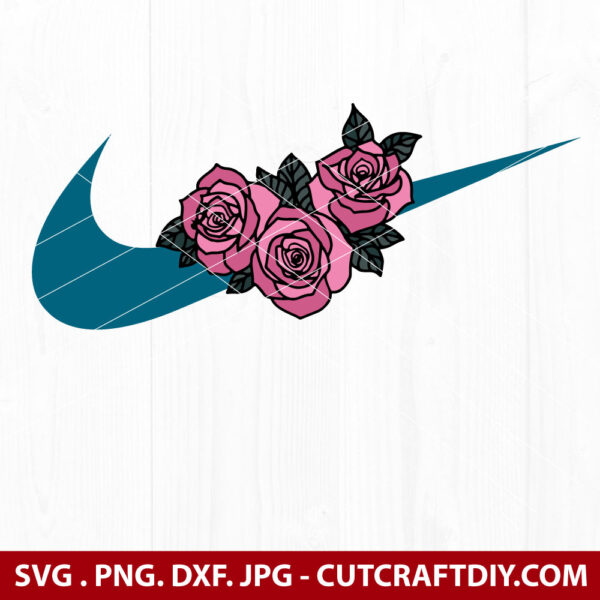 Nike With Flower SVG