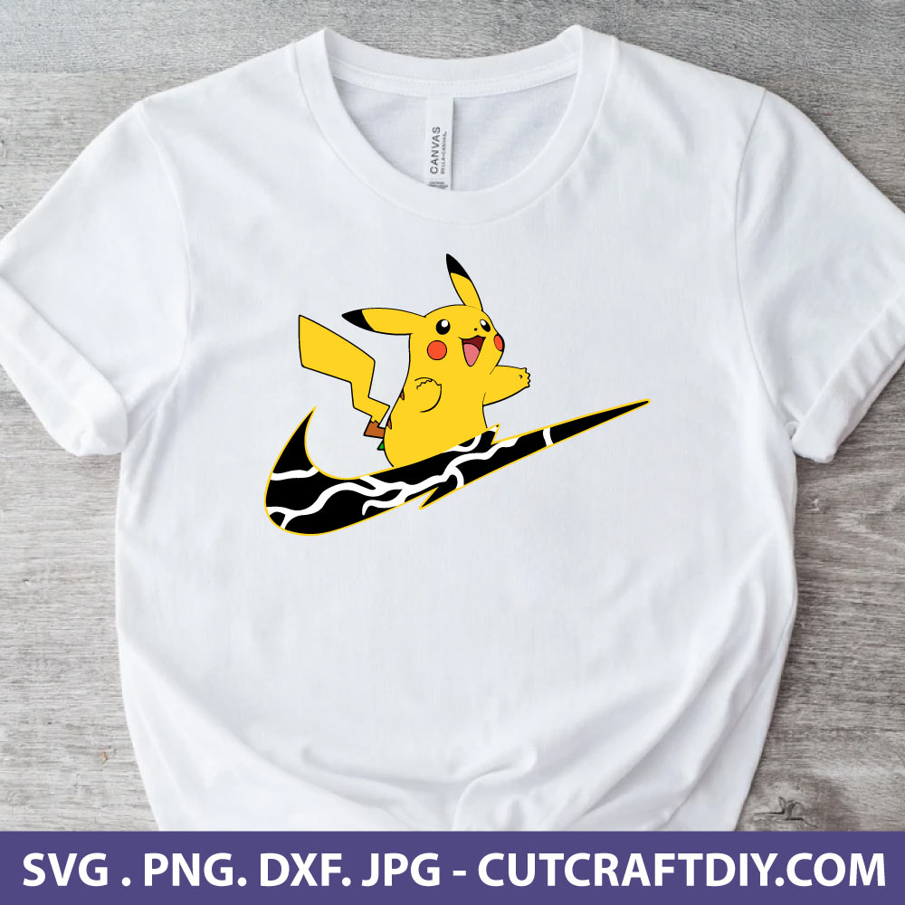 Pikachu Pokemon Nike Logo SVG File