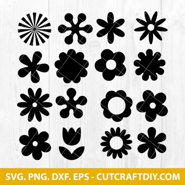 Retro Flower SVG