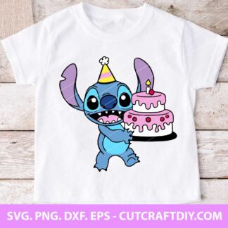Stitch Birthday SVG