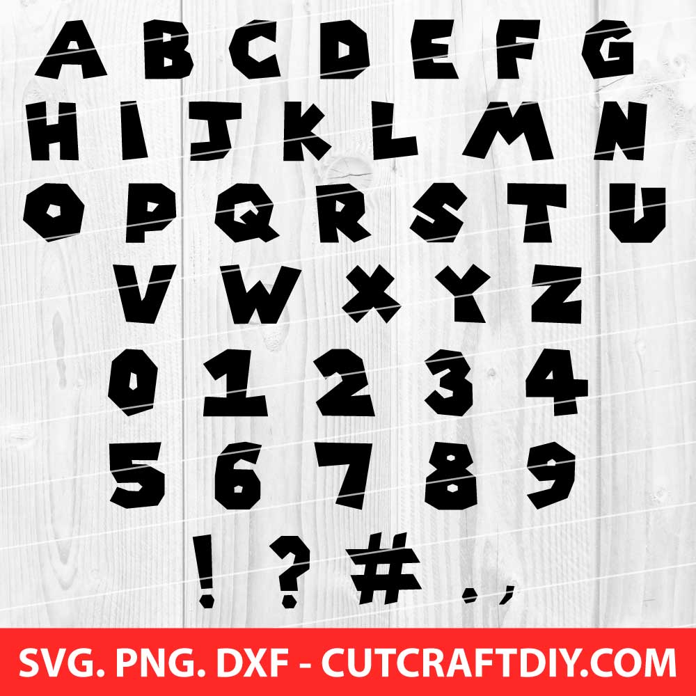 Super Mario Bros Alphabet SVG