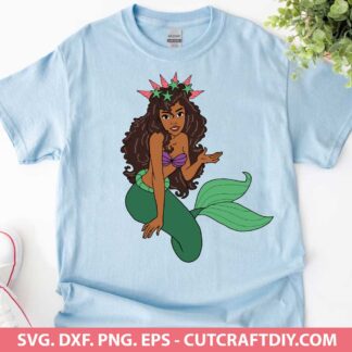 Premium Black Little Mermaid SVG