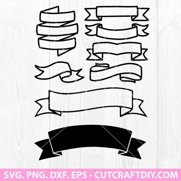 Cute Ribbon Banner SVG