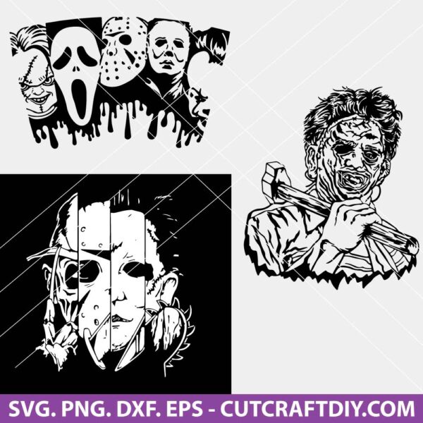 Halloween Horror Movie Killers SVG, Jason SVG, Leather Face SVG, Horror ...