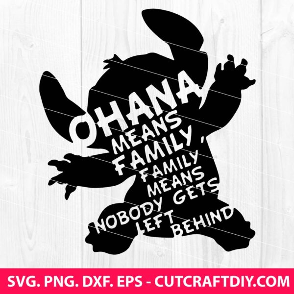 Ohana Means Family Stitch SVG