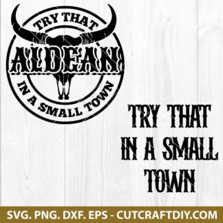 Try that in a small town Aldean SVG