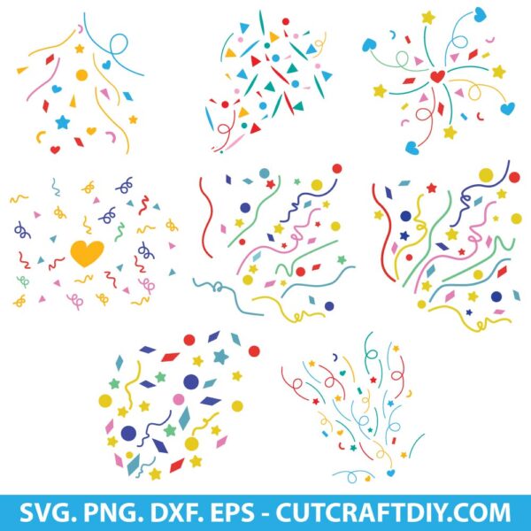 Birthday Confetti SVG Confetti SVG PNG DXF EPS Cutting Files for Cricut ...