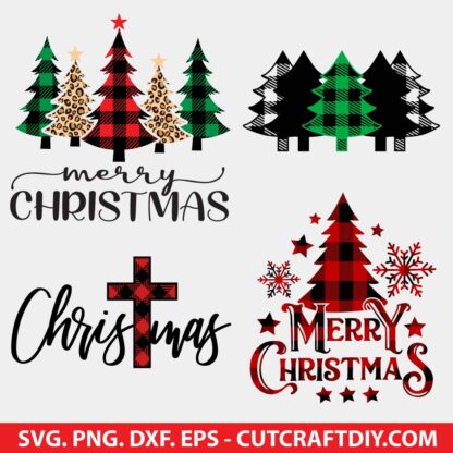 Buffalo Plaid Christmas Tree SVG