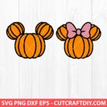 Halloween Pumpkin Mickey and Minnie SVG, Fall SVG