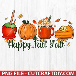 Happy Fall Y'all PNG Sublimation Designs