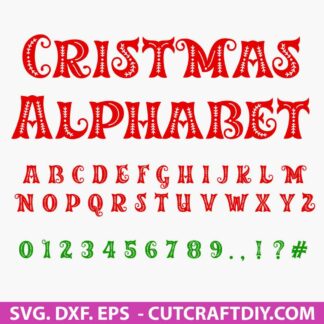 Christmas Alphabet SVG