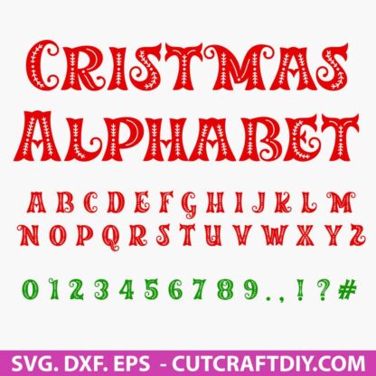 Christmas Alphabet SVG