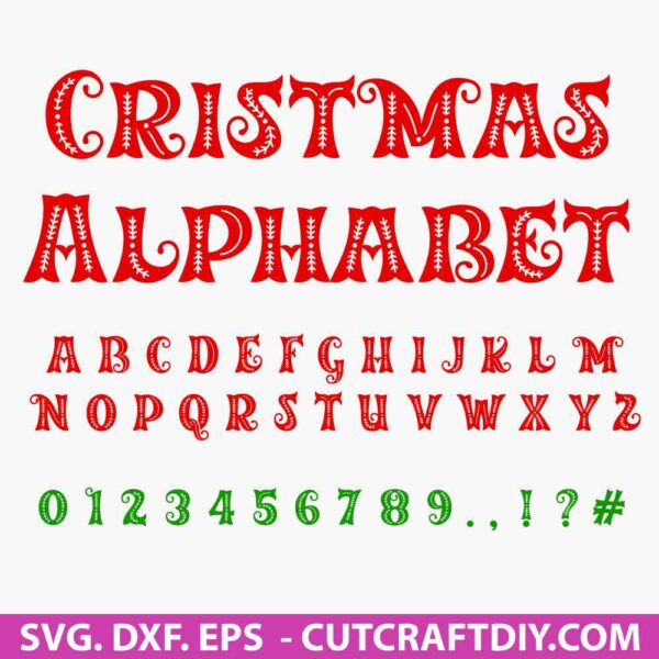 Christmas Alphabet SVG