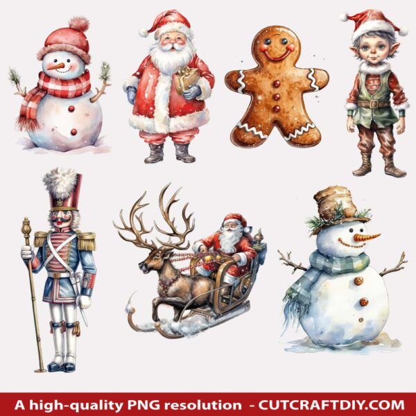 Watercolor Christmas Clip Art