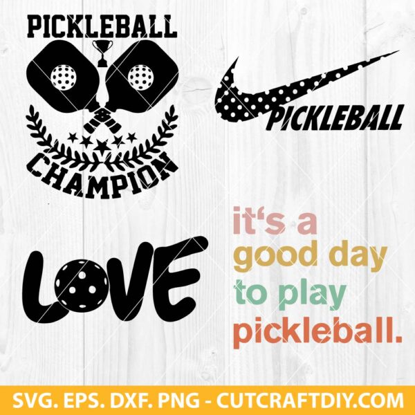 Pickleball SVG Cut File Nike Pickleball SVG Pickleball Love SVG Pickleball Champion SVG PNG DXF EPS for Cricut, Silhouette, Instant Download