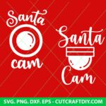 SANTA CAM SVG Christmas Cam SVG Christmas Ornament SVG Santa Camera Picture SVG PNG DXF EPS Cut Files for Cricut, Silhouette Instant Digital Download