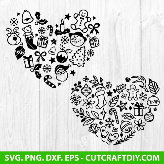 Christmas Heart SVG Bundle