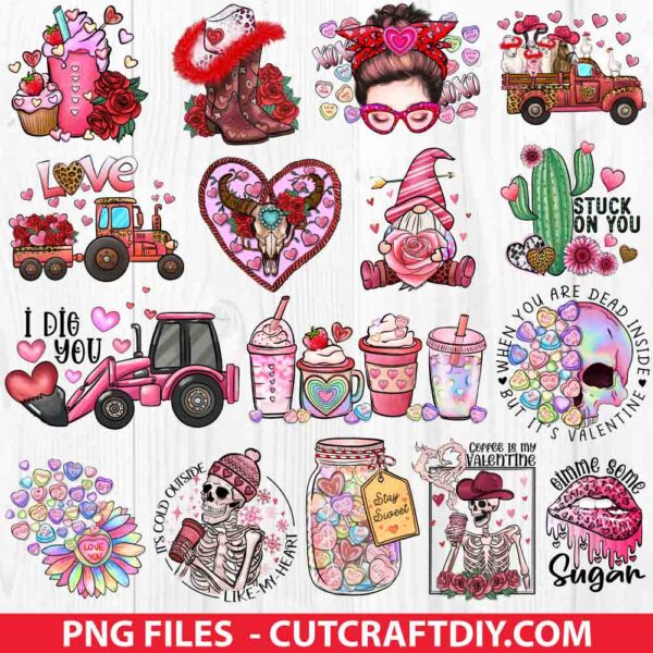 Valentine's Day Sublimation Bundle PNG