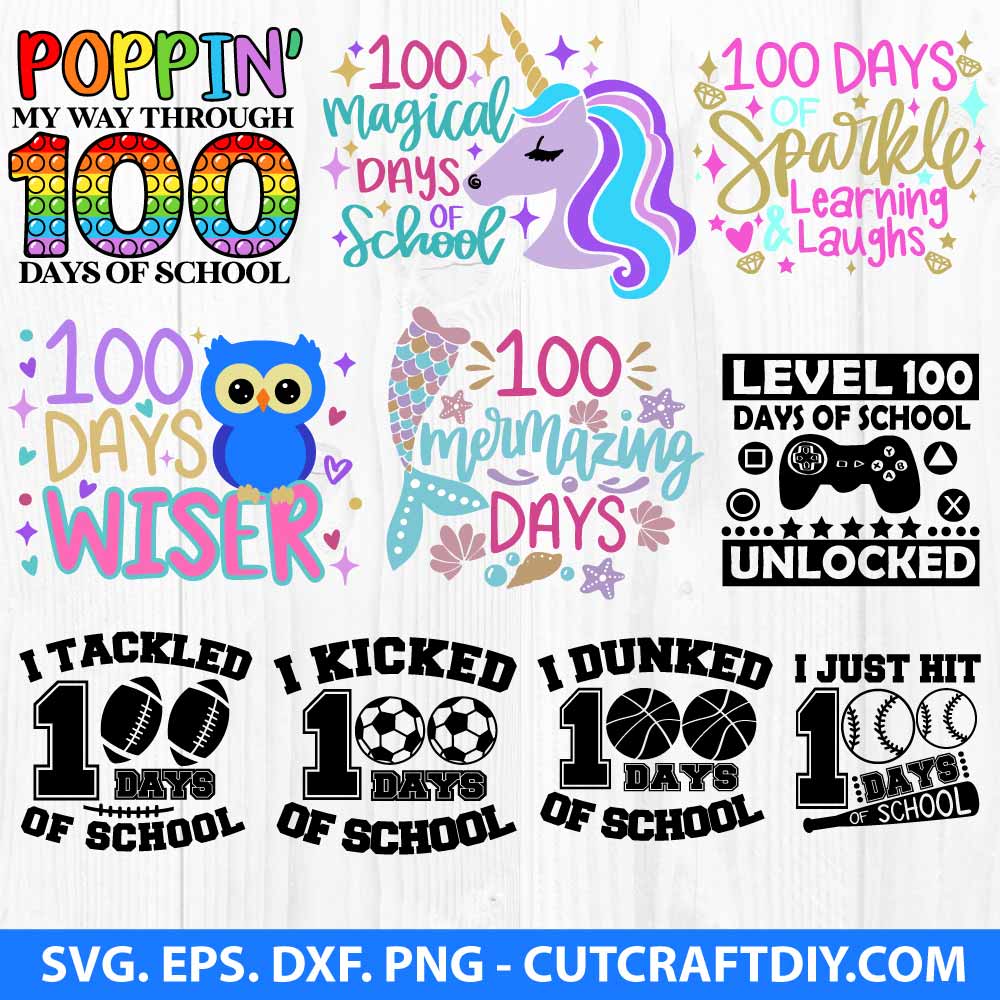 100 days of school SVG bundle