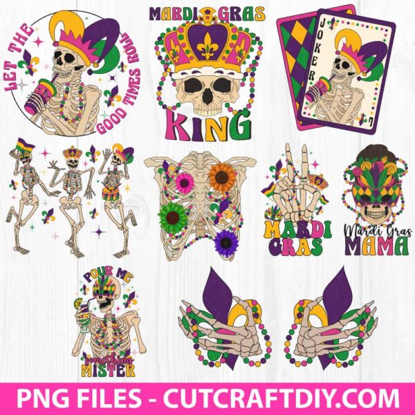 Mardi Gras Sublimation PNG Design