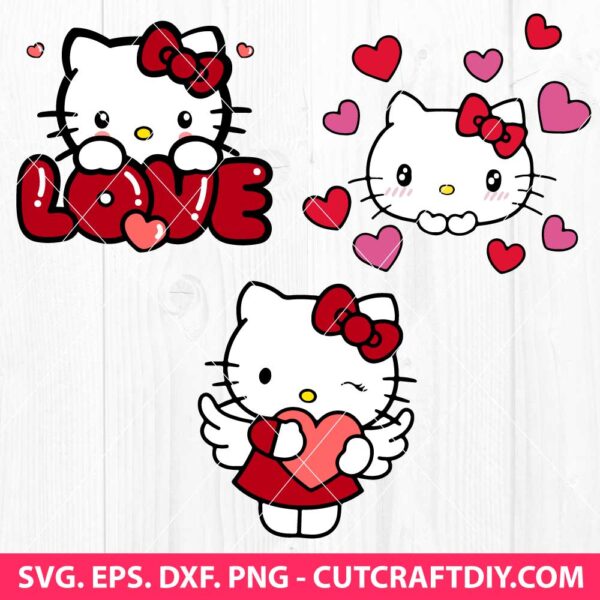 Hello Kitty Heart Love SVG