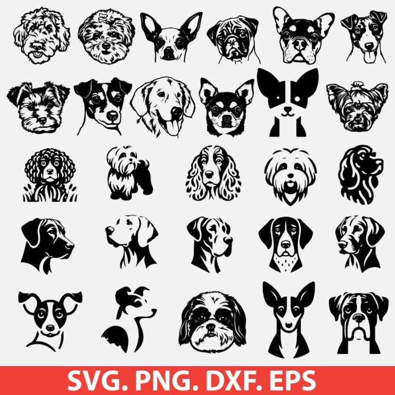 Dog SVG Bundle, Sheepadoodle SVG, Schnauzer SVG, American Cocker ...