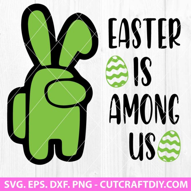 Happy Easter Among Us Bunny SVG