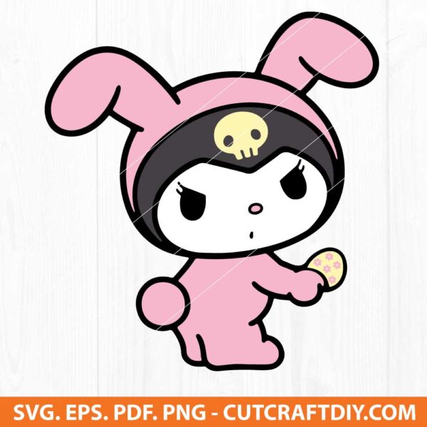 Kuromi Bunny Easter SVG