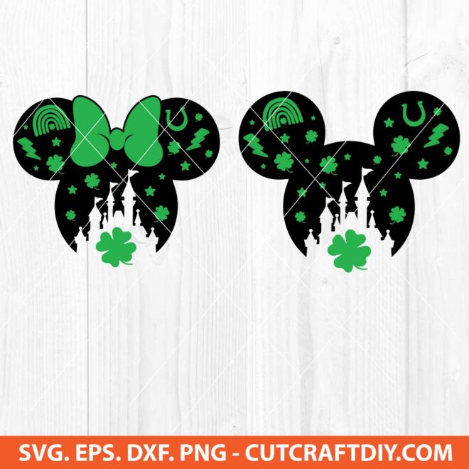 Mickey and Minnie St Patricks Day SVG